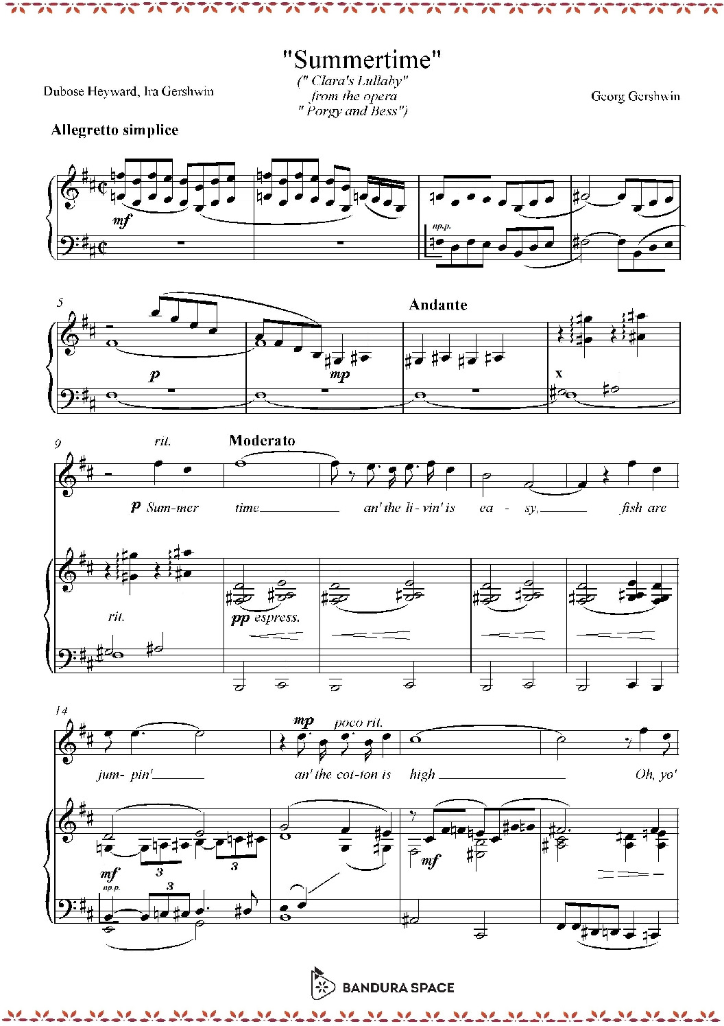 thumbnail of Гершвін Дж. – Колискова Клари (h)